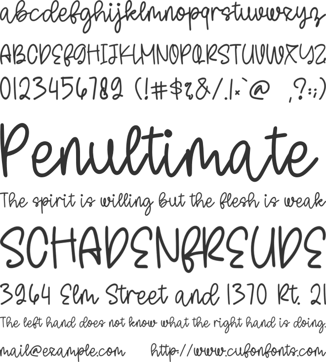 Waffle font preview