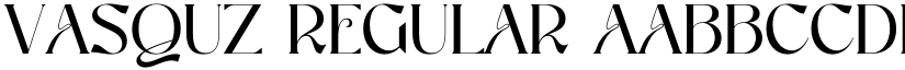 VASQUZ Regular font