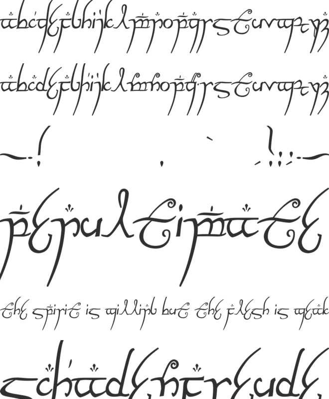 Elvish Ring NFI font preview