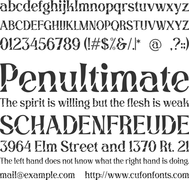 Angel Stencil font preview