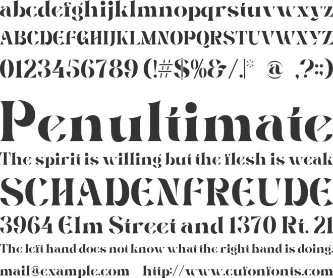 Fashion Stencil font preview