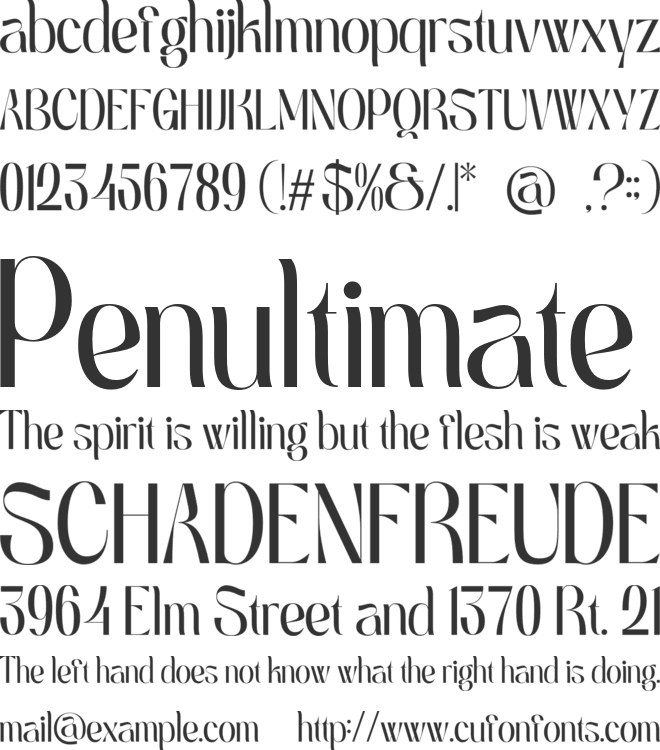 Syage font preview