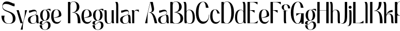 Syage Regular font