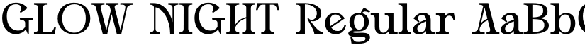 GLOW NIGHT Regular font
