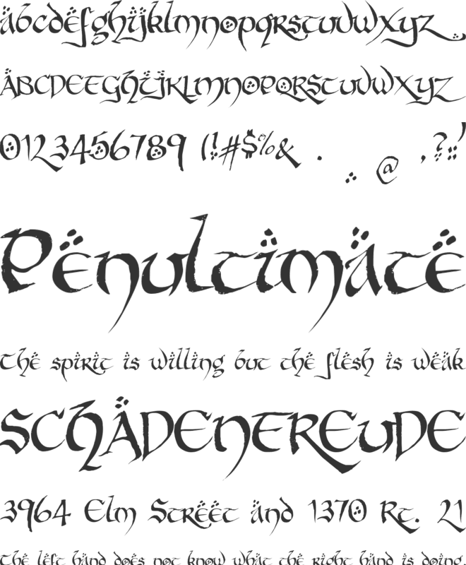 Hobbiton Brush hand font preview