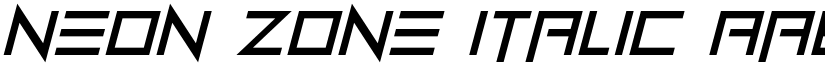 Neon Zone Italic font
