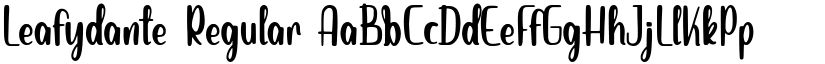 Leafydante Regular font