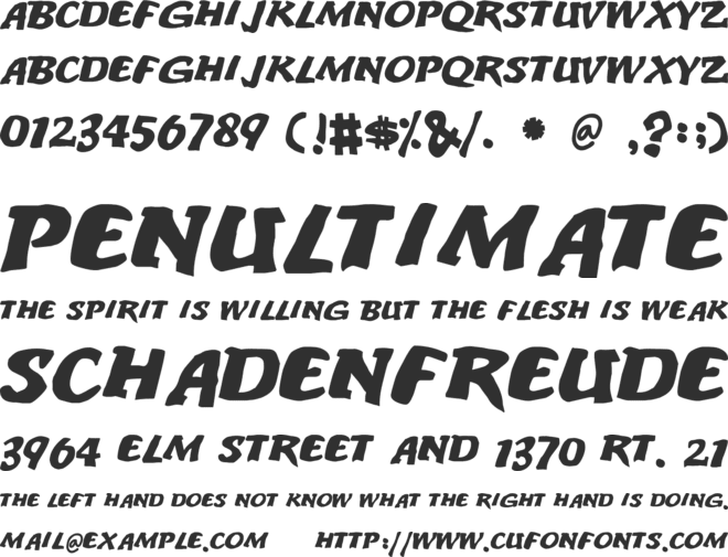 An ode to noone font preview