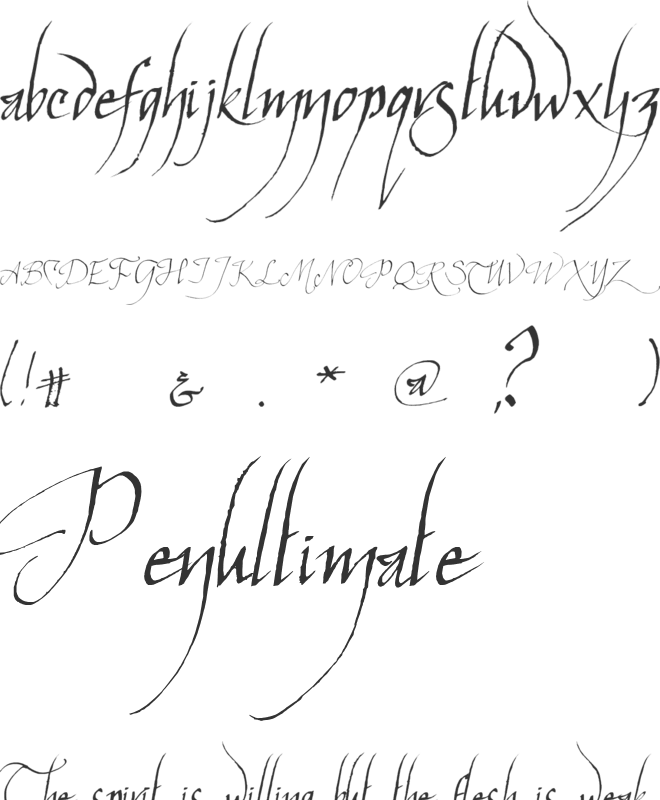 Elven Common Speak font preview