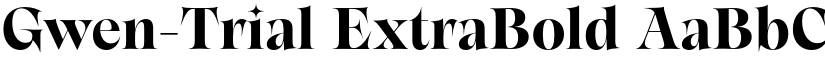 Gwen-Trial ExtraBold font