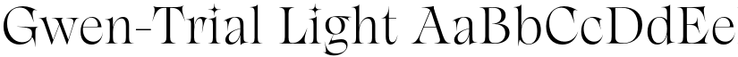 Gwen-Trial Light font