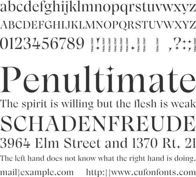 Gwen-Trial font preview