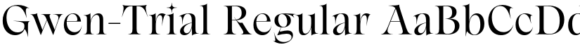 Gwen-Trial Regular font