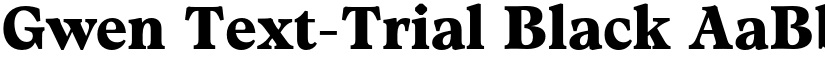 Gwen Text-Trial Black font
