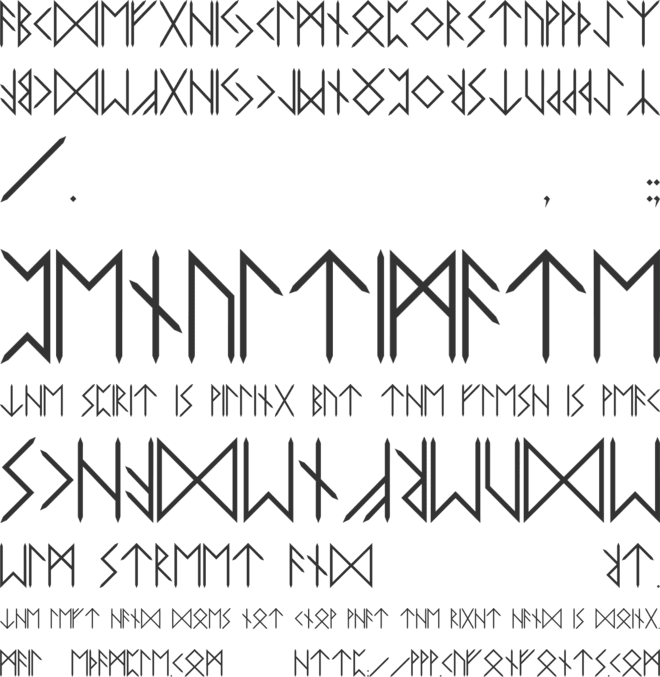 Elder Futhark font preview