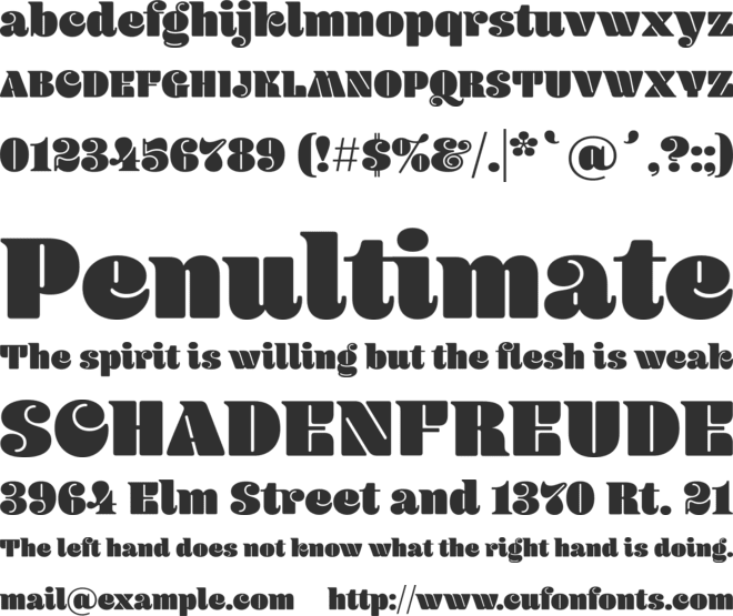 Blenny Trial font preview