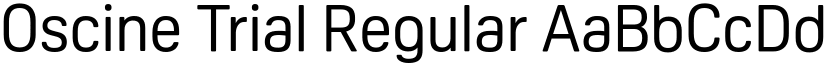 Oscine Trial Regular font