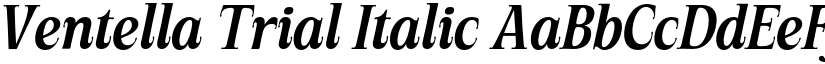 Ventella Trial Italic font