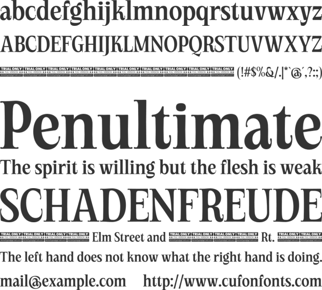 Ventella Trial font preview