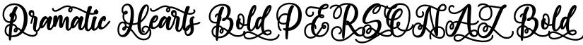 Dramatic Hearts Bold PERSONAL Bold font