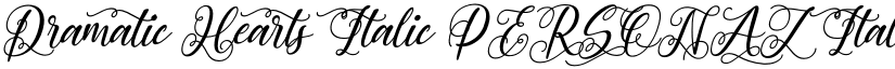 Dramatic Hearts Italic PERSONAL Italic font
