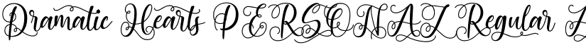 Dramatic Hearts PERSONAL Regular font