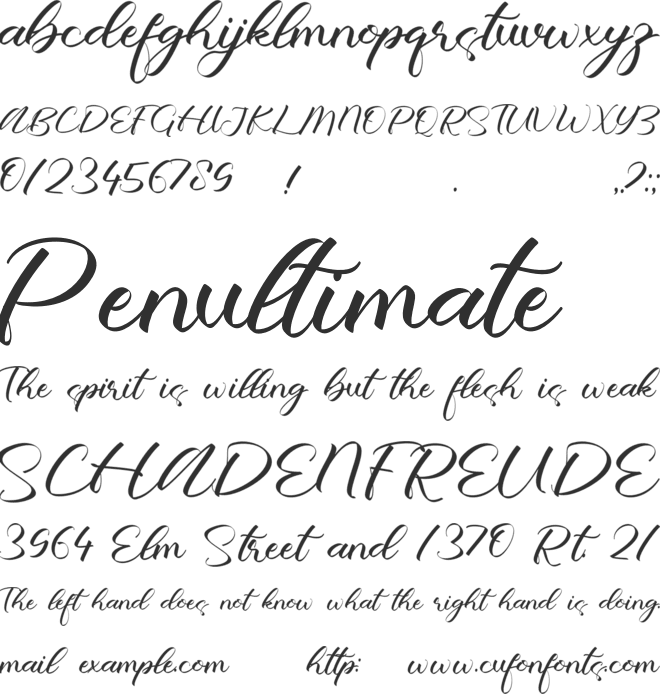 Buckland font preview