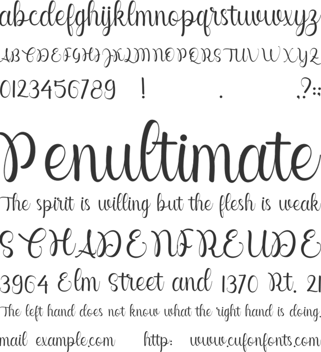 Slainie font preview