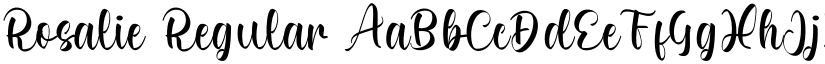 Rosalie Regular font