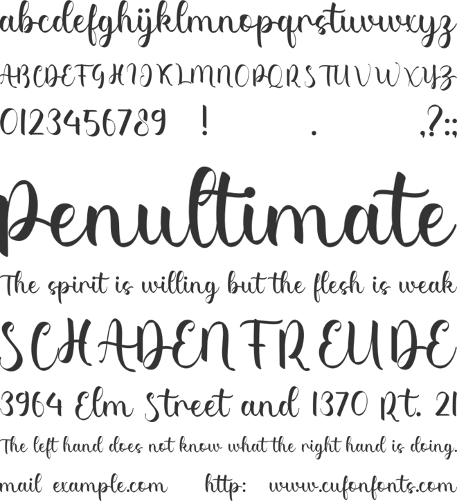 Jasmyne font preview