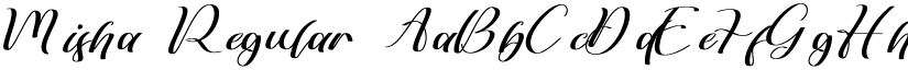 Misha Regular font
