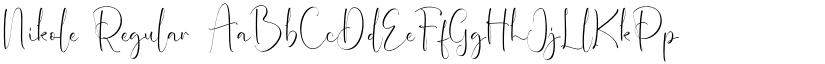 Nikole Regular font