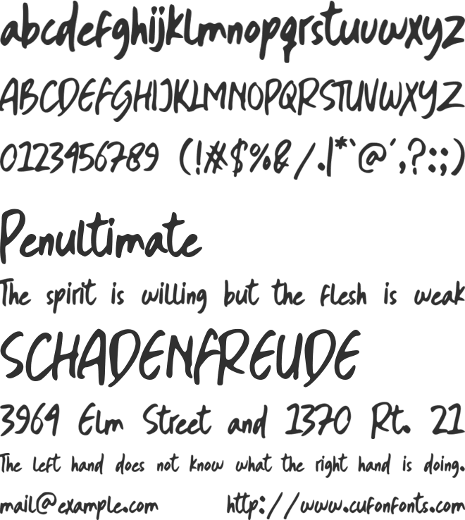 Simple Banget font preview