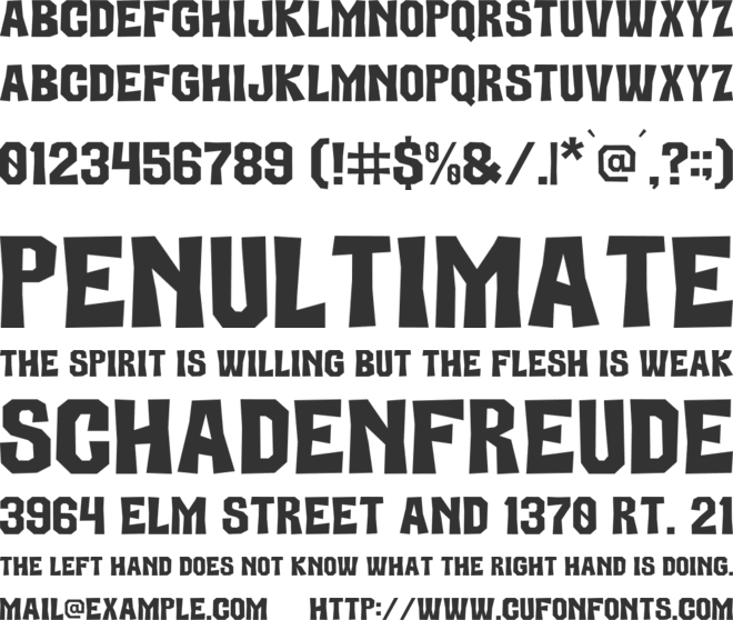 BRENTON font preview