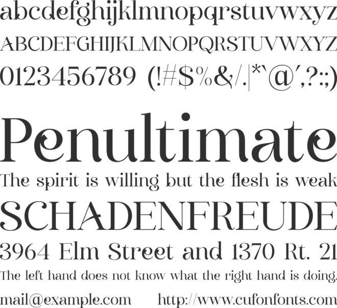 Clarine font preview
