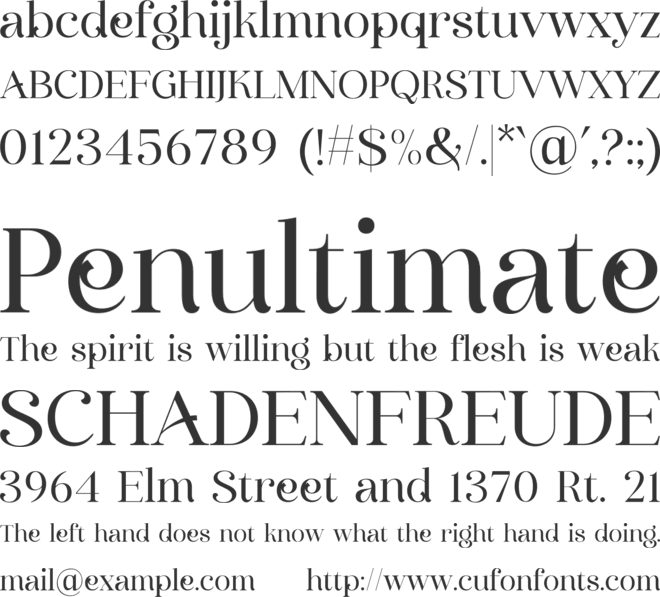 Clarine font preview