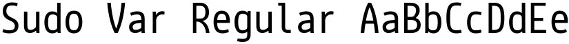 Sudo Var Regular (Variable) font