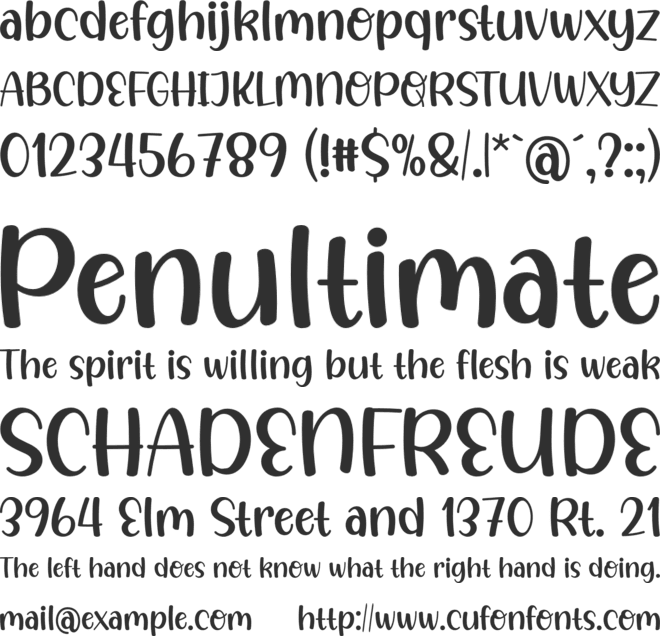 Morning Routine font preview