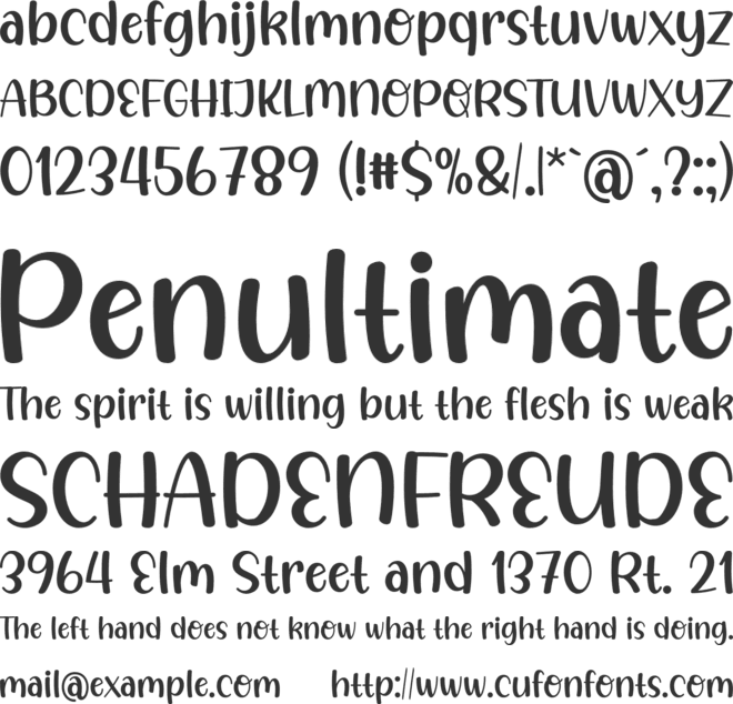 Morning Routine font preview