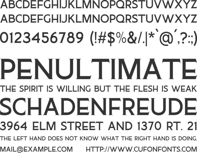 NEROIT MISSION font preview