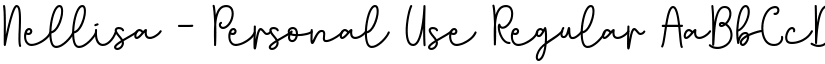 Nellisa - Personal Use Regular font