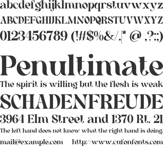 Cehua Free font preview