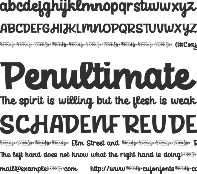 Cozy Nap Personal Use font preview
