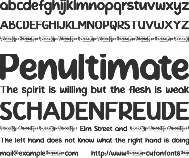 Bigcups Personal Use font preview