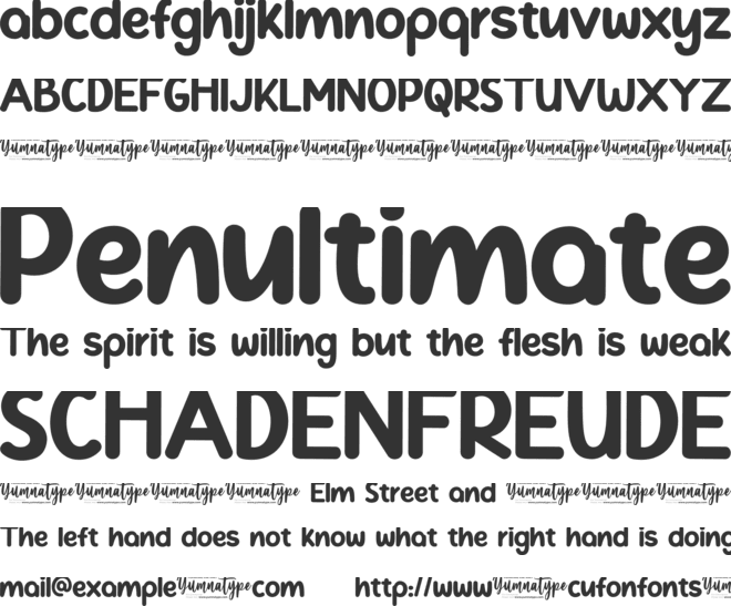 Bigcups Personal Use font preview