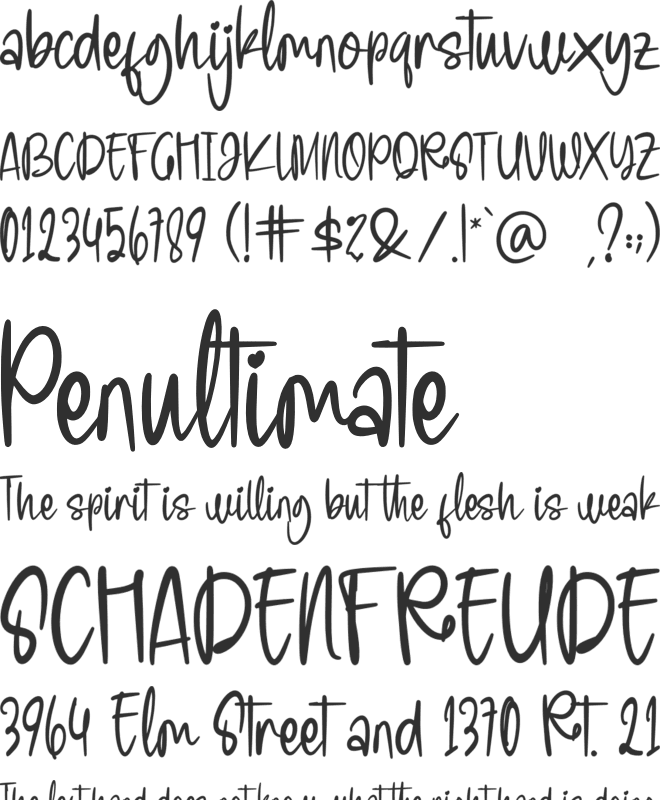 Angelly font preview
