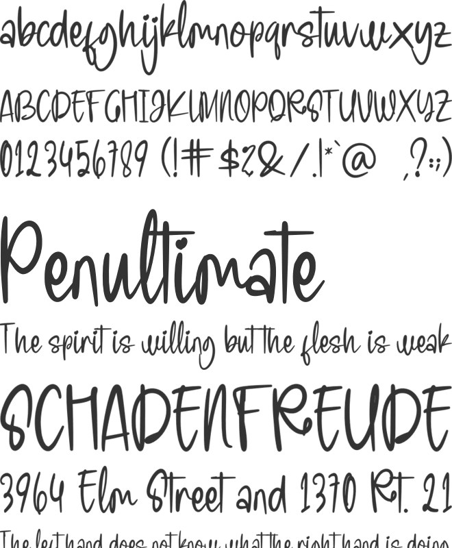 Angelly font preview