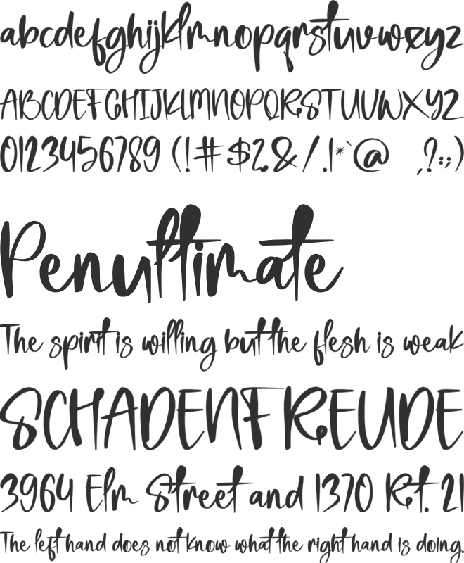Staymore font preview