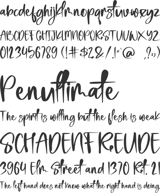 Staymore font preview