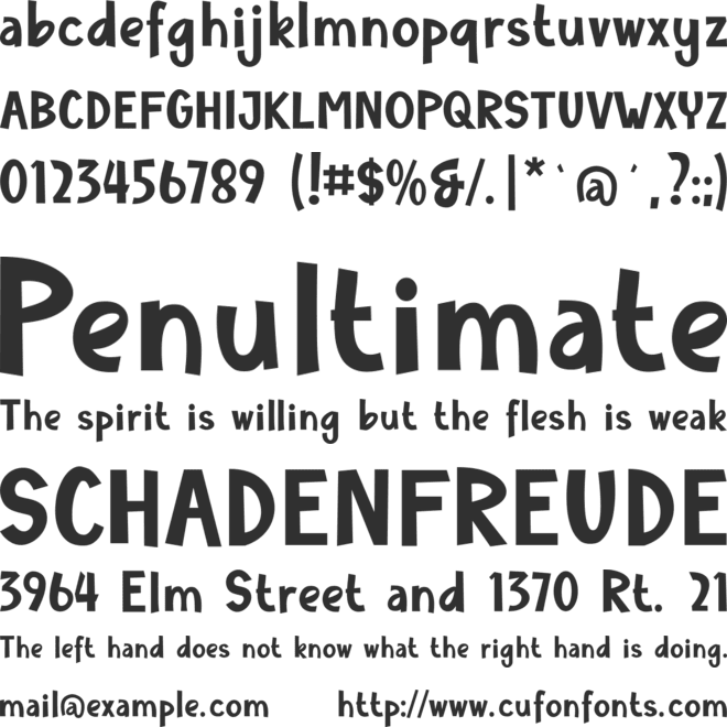 Banana Country font preview